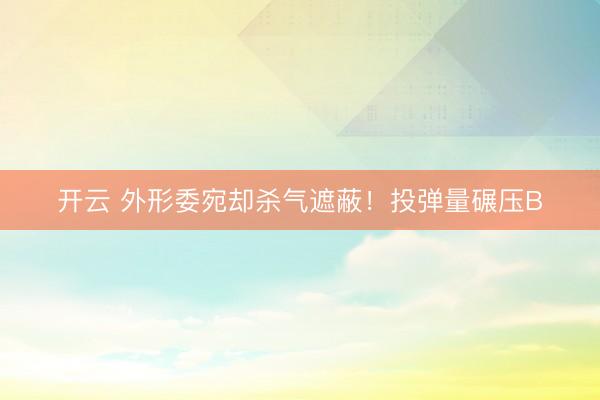 开云 外形委宛却杀气遮蔽！投弹量碾压B